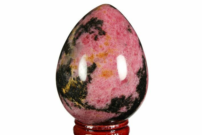 Polished Rhodonite Egg - Madagascar #172470